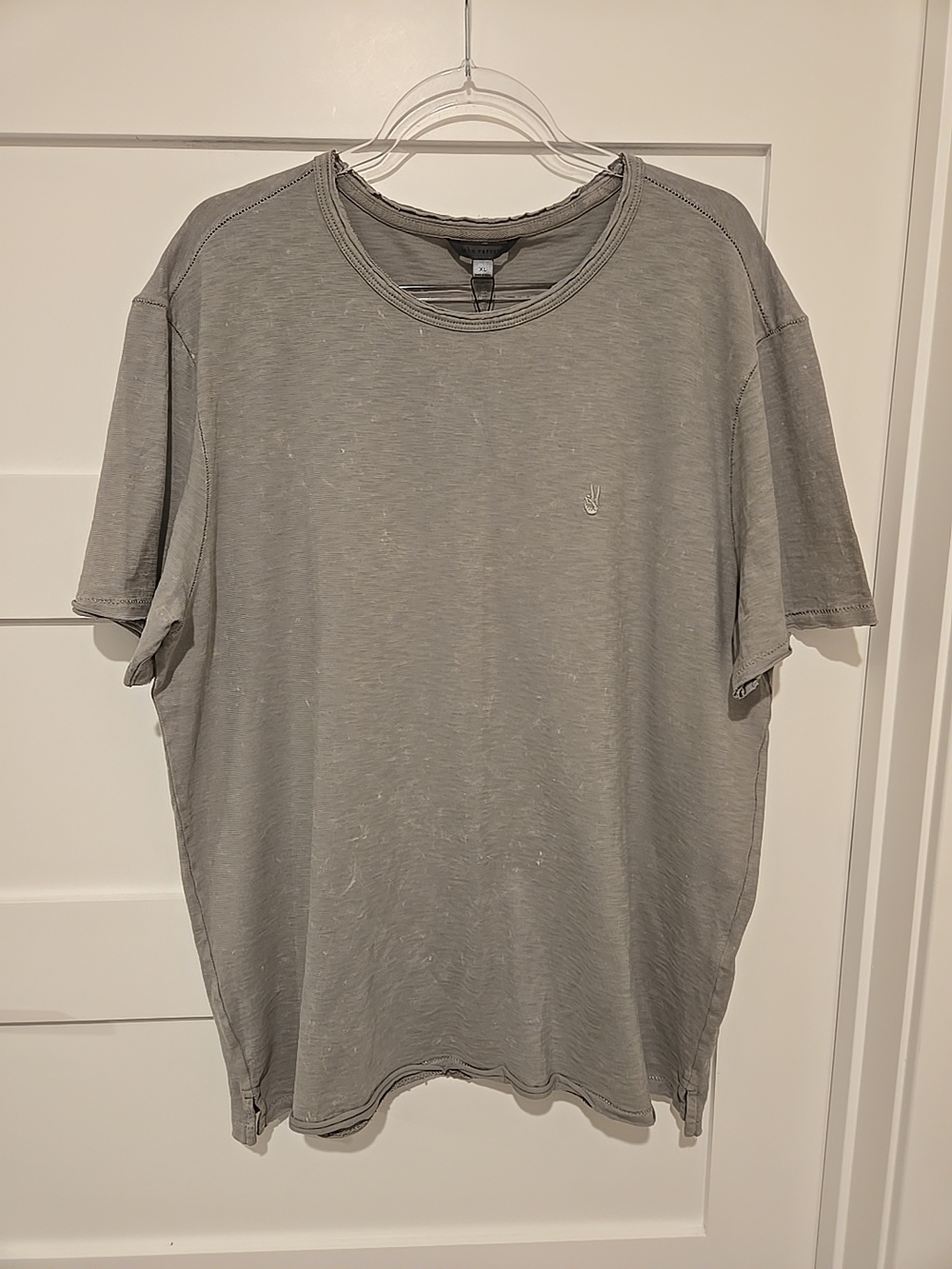 John Varvatos Light Gray Short Sleeve Crewneck Tee